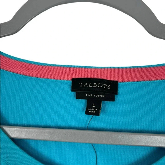 Talbots New Women’s L Pima Cotton Blend Button Up 3/4 Sleeve Stretchy Cardigan - Picture 3 of 6